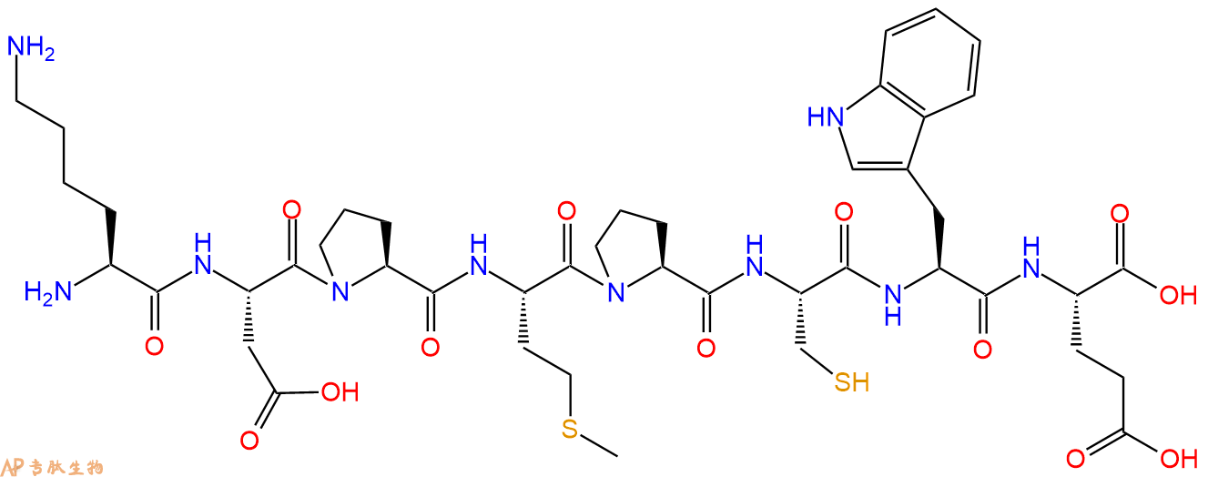 专肽生物产品H2N-Lys-Asp-Pro-Met-Pro-Cys-Trp-Glu-COOH
