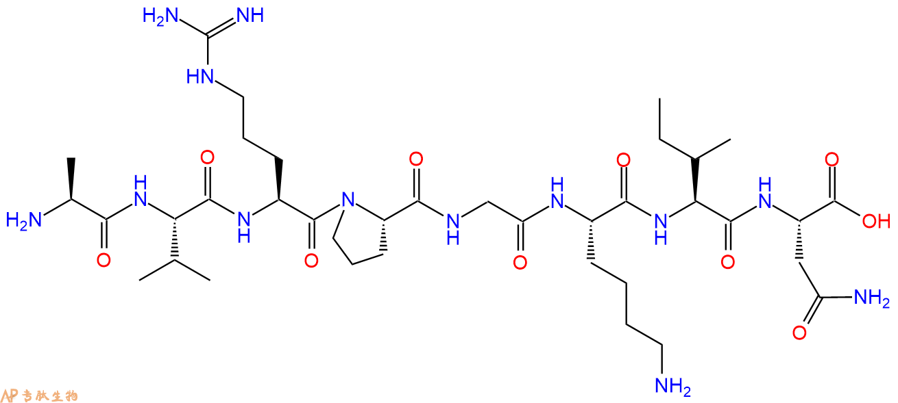 专肽生物产品H2N-Ala-Val-Arg-Pro-Gly-Lys-Ile-Asn-COOH