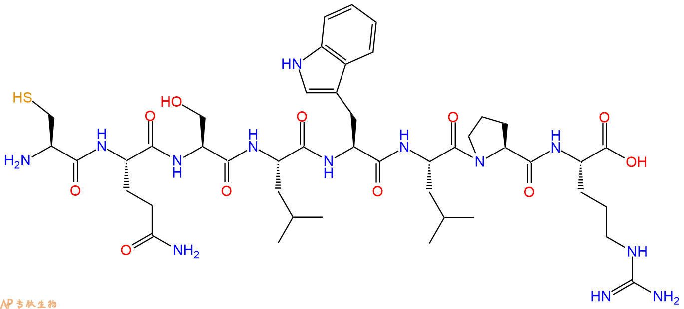 专肽生物产品H2N-Cys-Gln-Ser-Leu-Trp-Leu-Pro-Arg-COOH