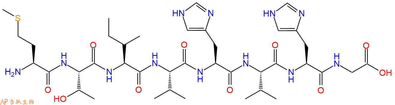 专肽生物产品H2N-Met-Thr-Ile-Val-His-Val-His-Gly-COOH