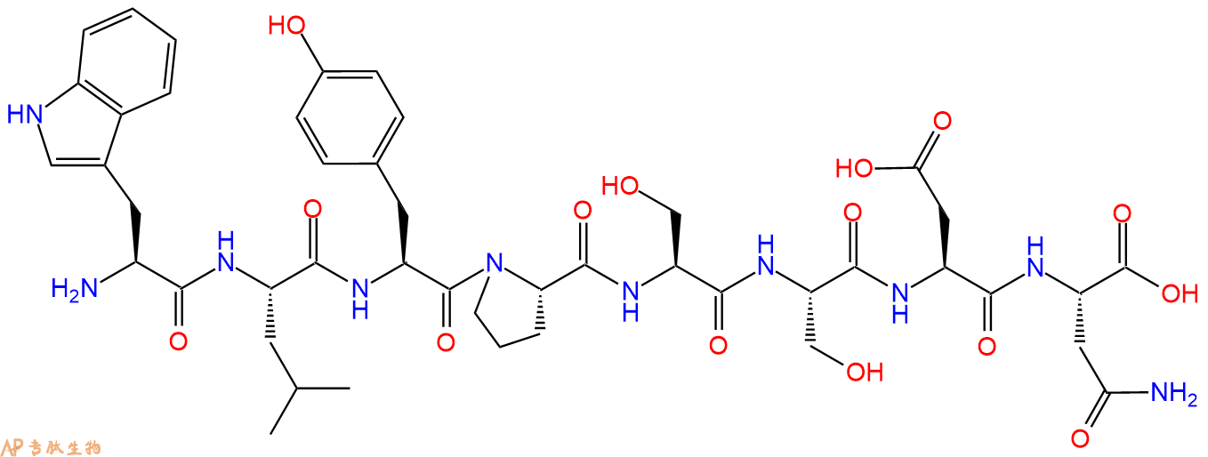 专肽生物产品H2N-Trp-Leu-Tyr-Pro-Ser-Ser-Asp-Asn-COOH