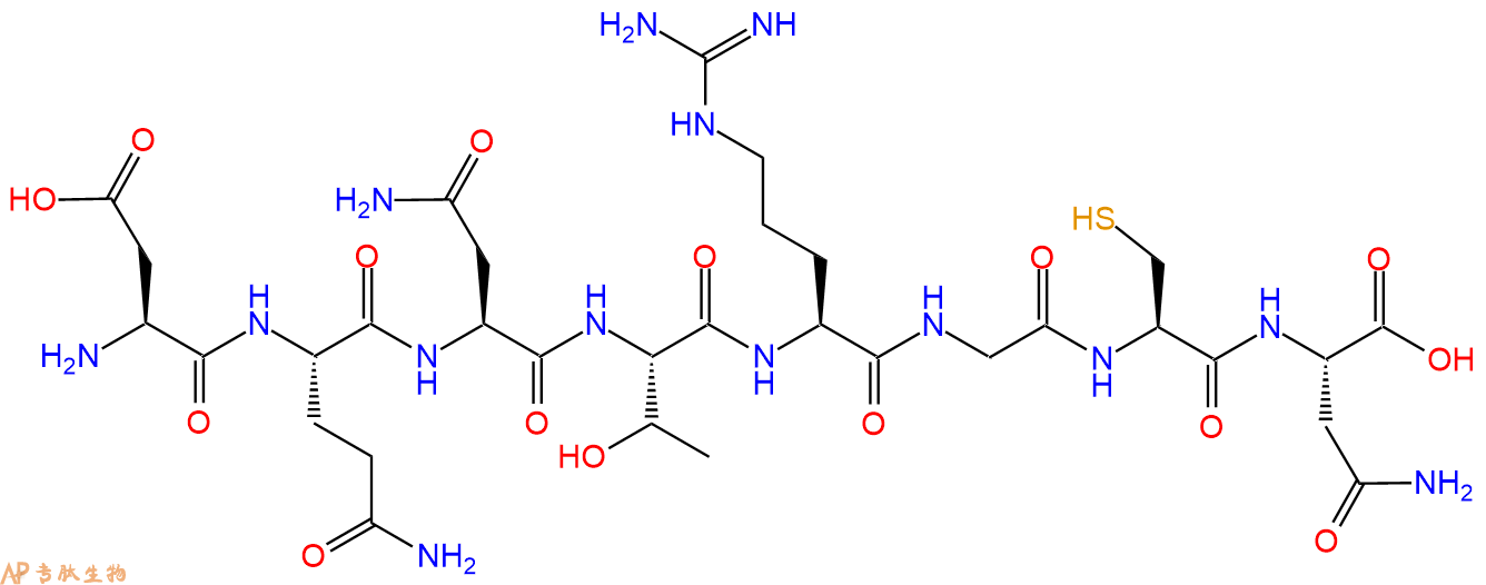 专肽生物产品H2N-Asp-Gln-Asn-Thr-Arg-Gly-Cys-Asn-COOH