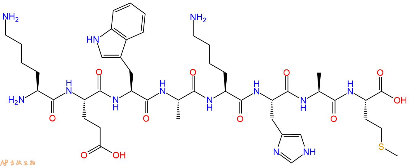 专肽生物产品H2N-Lys-Glu-Trp-Ala-Lys-His-Ala-Met-COOH
