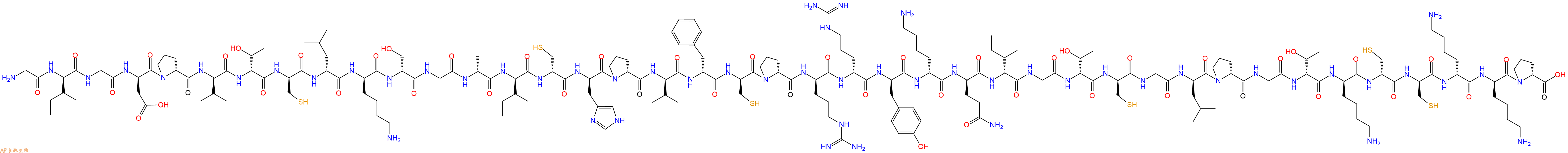 专肽生物产品H2N-Gly-DIle-Gly-DAsp-DPro-DVal-DThr-DCys-DLeu-DLy