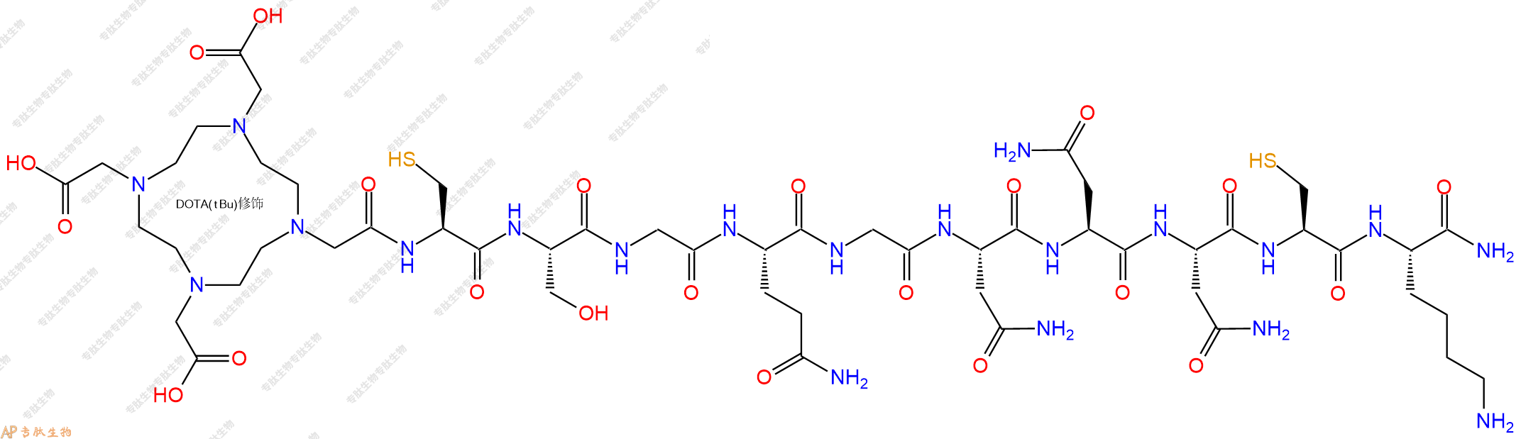 专肽生物产品DOTA-Cys-Ser-Gly-Gln-Gly-Asn-Asn-Asn-Cys-Lys-NH2