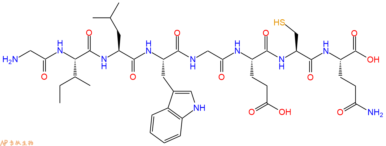 专肽生物产品H2N-Gly-Ile-Leu-Trp-Gly-Glu-Cys-Gln-COOH