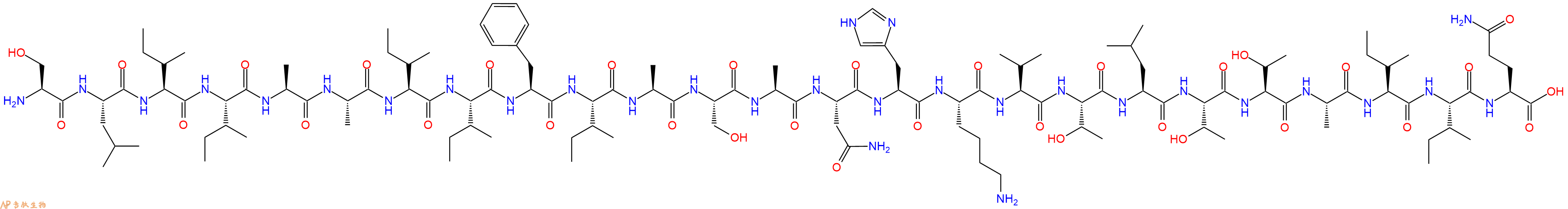 专肽生物产品H2N-Ser-Leu-Ile-Ile-Ala-Ala-Ile-Ile-Phe-Ile-Ala-Se