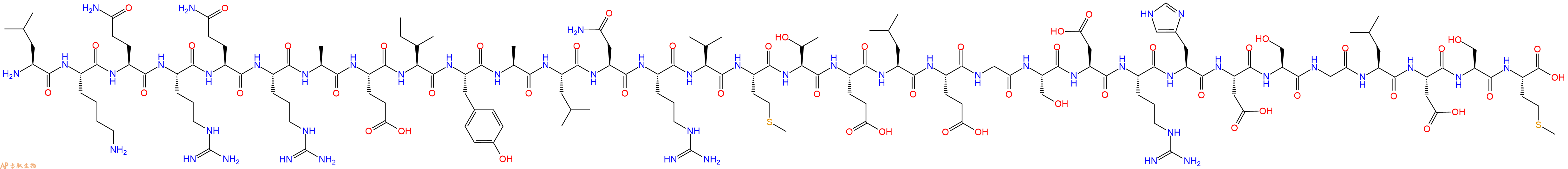 专肽生物产品H2N-Leu-Lys-Gln-Arg-Gln-Arg-Ala-Glu-Ile-Tyr-Ala-Le