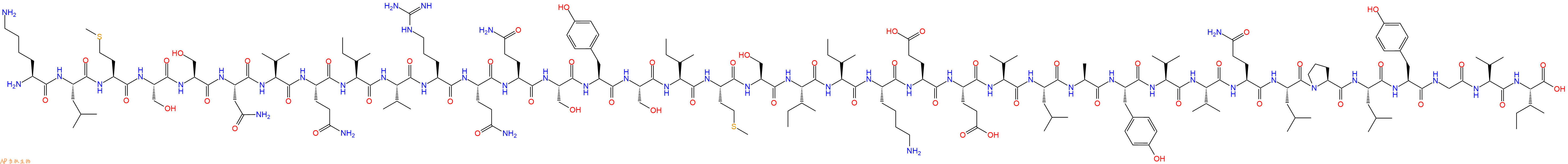 专肽生物产品H2N-Lys-Leu-Met-Ser-Ser-Asn-Val-Gln-Ile-Val-Arg-Gl