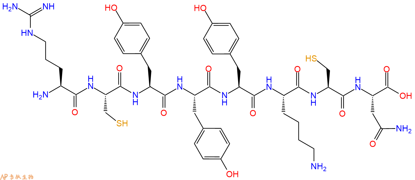 专肽生物产品H2N-Arg-Cys-Tyr-Tyr-Tyr-Lys-Cys-Asn-COOH