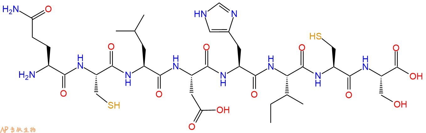专肽生物产品H2N-Gln-Cys-Leu-Asp-His-Ile-Cys-Ser-COOH