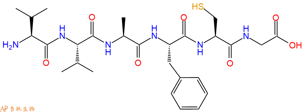 专肽生物产品H2N-Val-Val-Ala-Phe-Cys-Gly-COOH