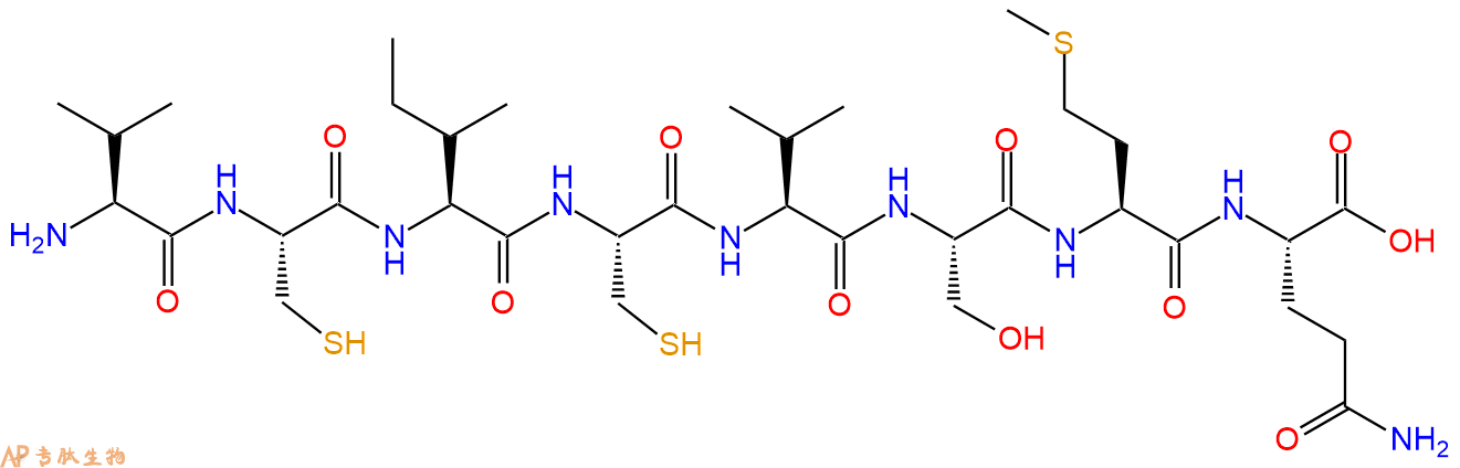 专肽生物产品H2N-Val-Cys-Ile-Cys-Val-Ser-Met-Gln-COOH