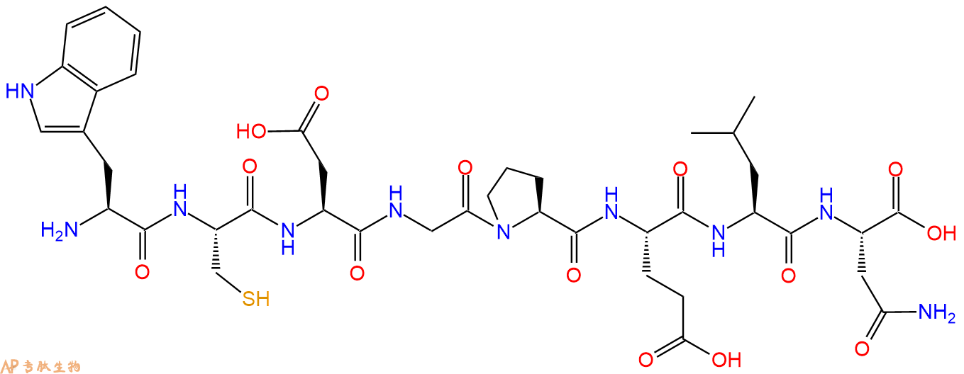 专肽生物产品H2N-Trp-Cys-Asp-Gly-Pro-Glu-Leu-Asn-COOH