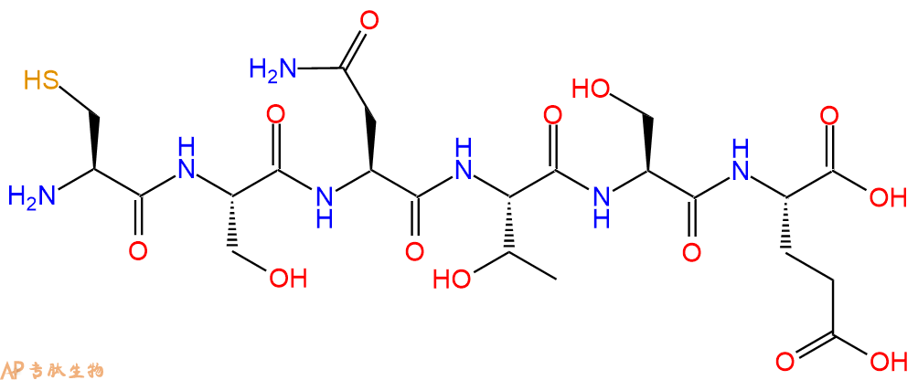 专肽生物产品H2N-Cys-Ser-Asn-Thr-Ser-Glu-COOH