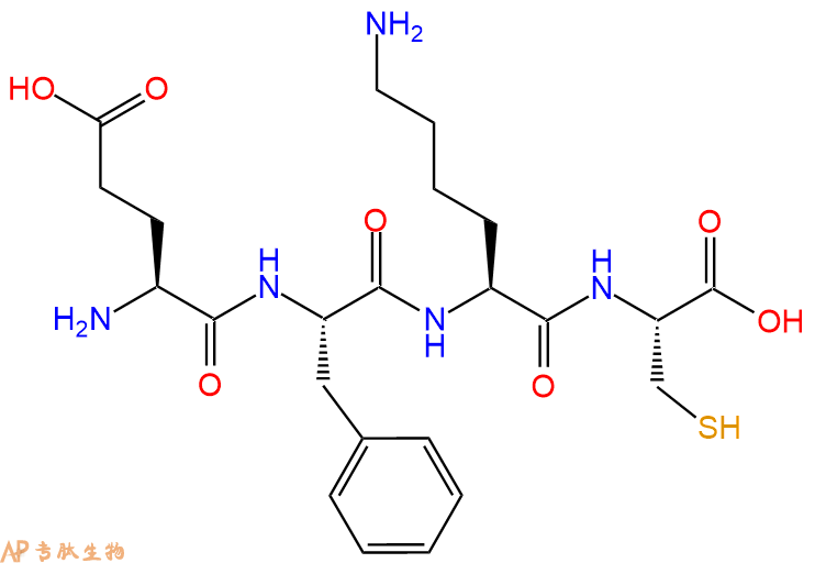 专肽生物产品H2N-Glu-Phe-Lys-Cys-COOH