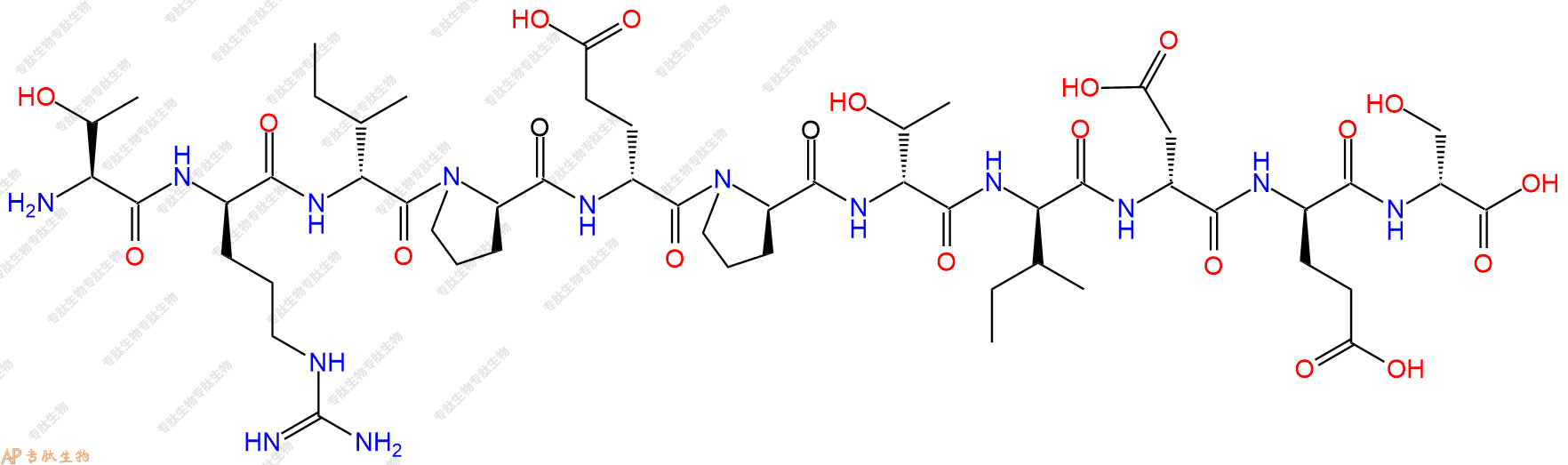 专肽生物产品H2N-Thr-DArg-DIle-DPro-DGlu-DPro-DThr-DIle-DAsp-DG