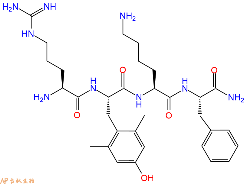 专肽生物产品H2N-Arg-Dmt-Lys-Phe-NH2