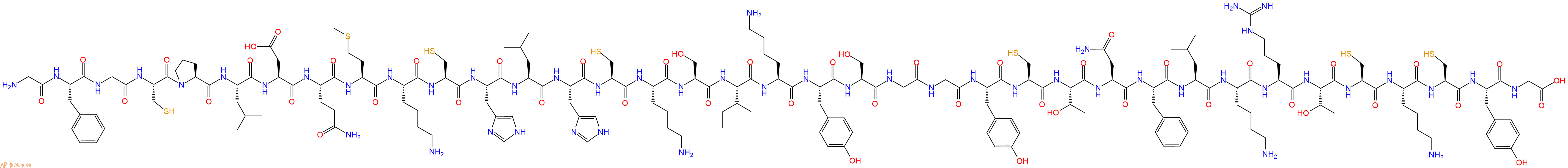 专肽生物产品H2N-Gly-Phe-Gly-Cys-Pro-Leu-Asp-Gln-Met-Lys-Cys-Hi