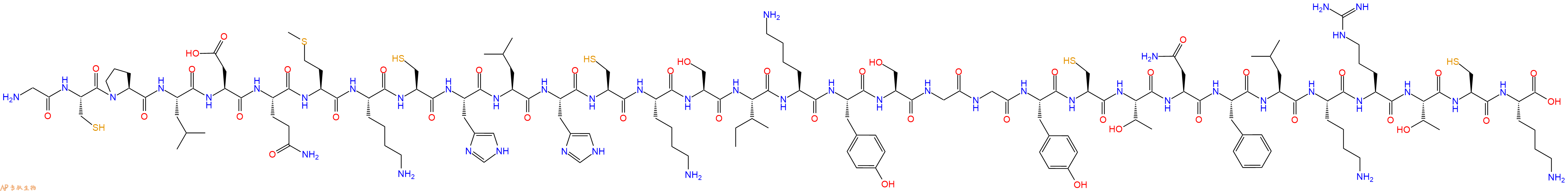 专肽生物产品H2N-Gly-Cys-Pro-Leu-Asp-Gln-Met-Lys-Cys-His-Leu-Hi