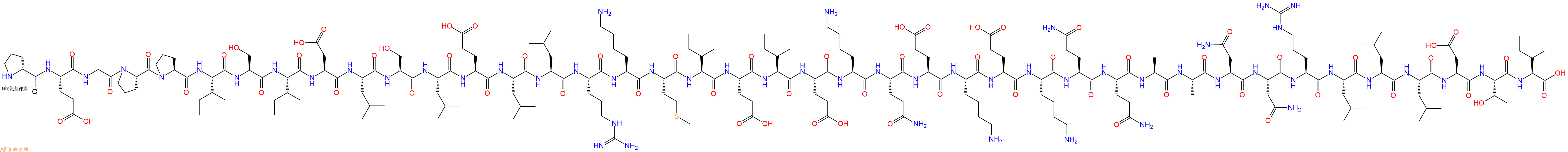 专肽生物产品H2N-DPro-Glu-Gly-Pro-Pro-Ile-Ser-Ile-Asp-Leu-Ser-L