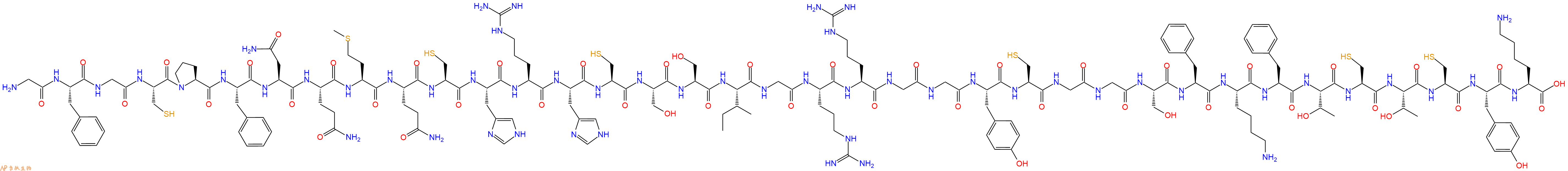 专肽生物产品H2N-Gly-Phe-Gly-Cys-Pro-Phe-Asn-Gln-Met-Gln-Cys-Hi