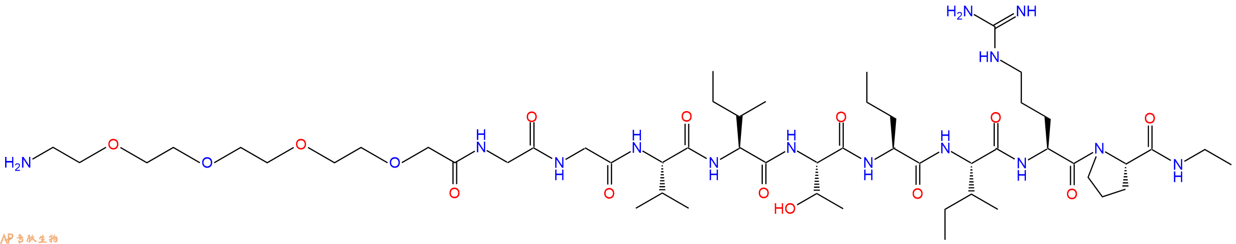 专肽生物产品PEG4-Sar-Gly-Val-Ile-Thr-Nva-Ile-Arg-Pro-NHEt