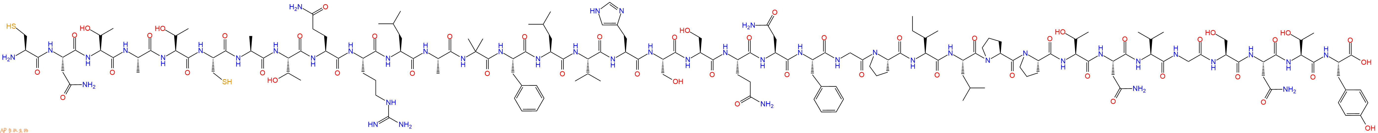 专肽生物产品H2N-Cys-Asn-Thr-Ala-Thr-Cys-Ala-Thr-Gln-Arg-Leu-Al