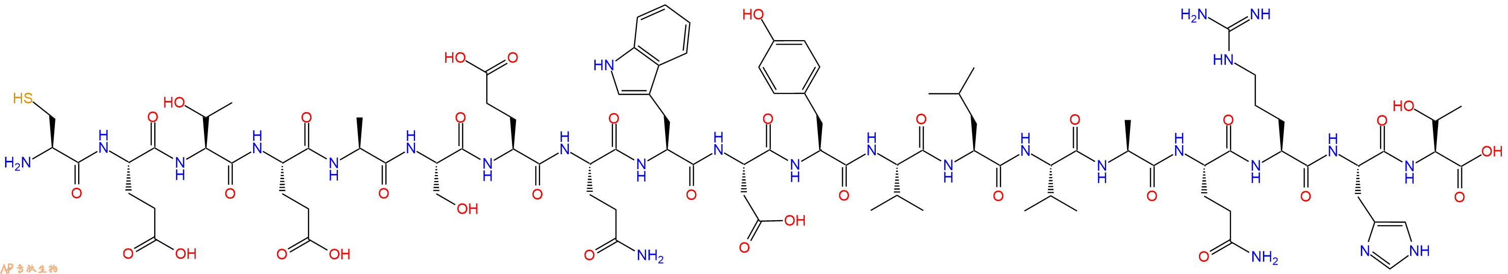专肽生物产品H2N-Cys-Glu-Thr-Glu-Ala-Ser-Glu-Gln-Trp-Asp-Tyr-Va