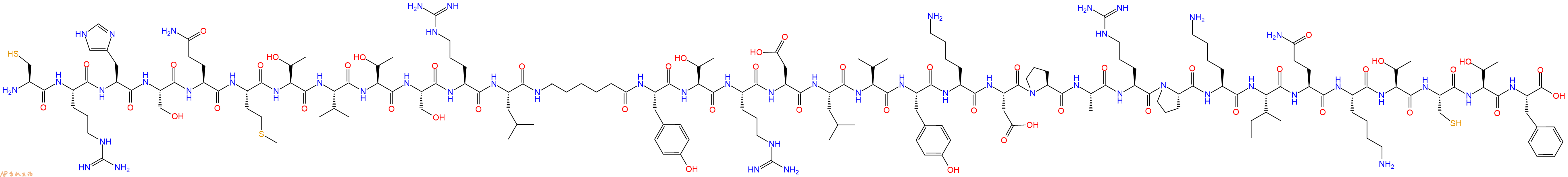 专肽生物产品H2N-Cys-Arg-His-Ser-Gln-Met-Thr-Val-Thr-Ser-Arg-Le