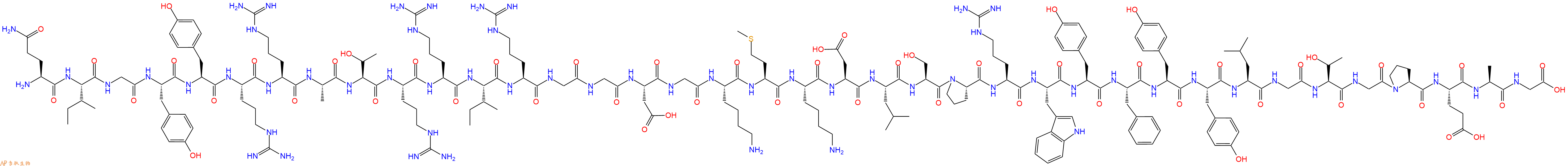 专肽生物产品H2N-Gln-Ile-Gly-Tyr-Tyr-Arg-Arg-Ala-Thr-Arg-Arg-Il