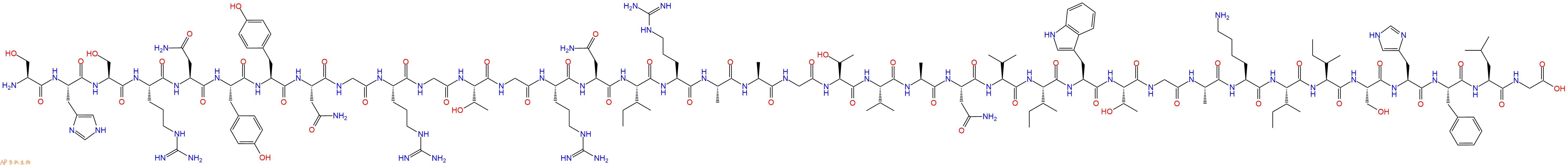 专肽生物产品H2N-Ser-His-Ser-Arg-Asn-Tyr-Tyr-Asn-Gly-Arg-Gly-Th