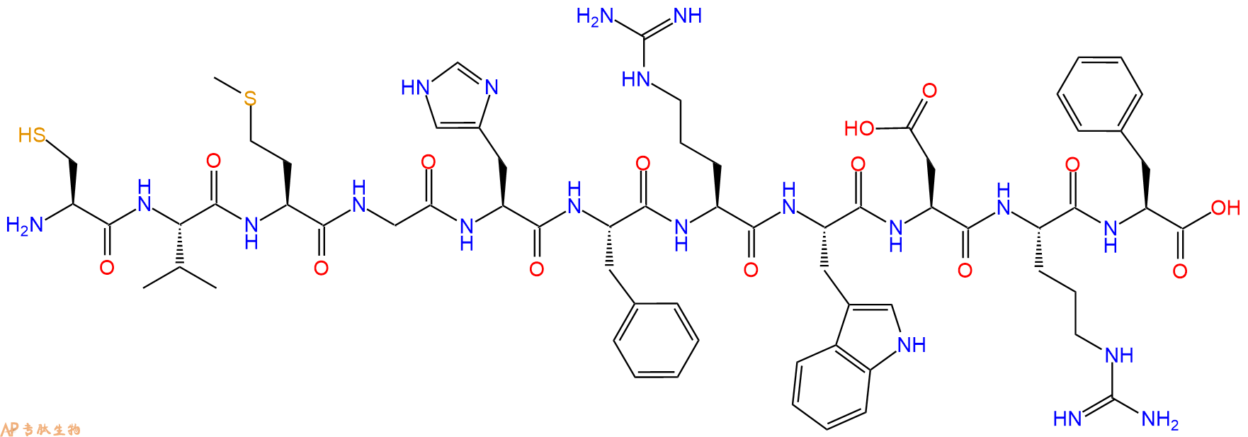 专肽生物产品H2N-Cys-Val-Met-Gly-His-Phe-Arg-Trp-Asp-Arg-Phe-CO
