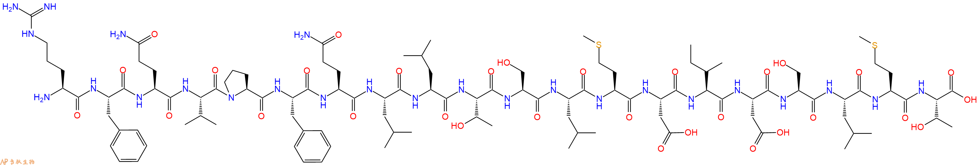 专肽生物产品H2N-Arg-Phe-Gln-Val-Pro-Phe-Gln-Leu-Leu-Thr-Ser-Leu-Met-Asp-Ile-Asp-Ser-Leu-Met-Thr-COOH