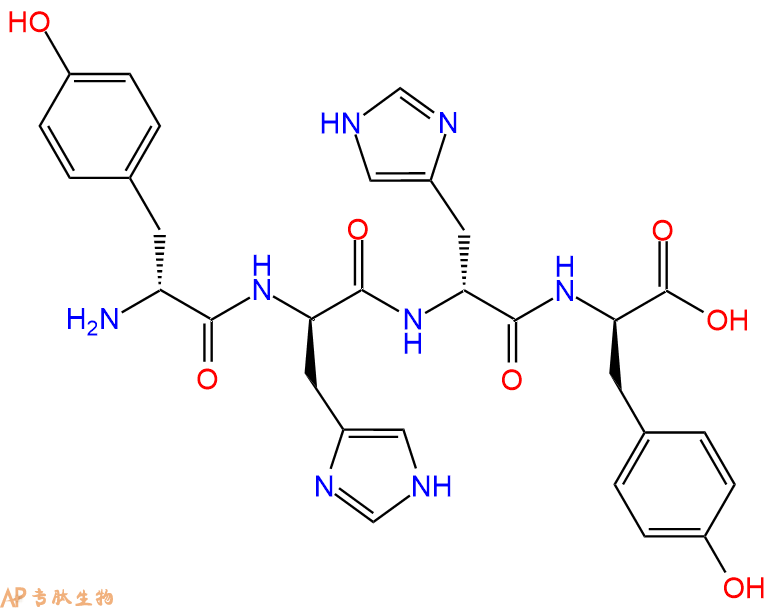 专肽生物产品H2N-DTyr-DHis-DHis-DTyr-COOH