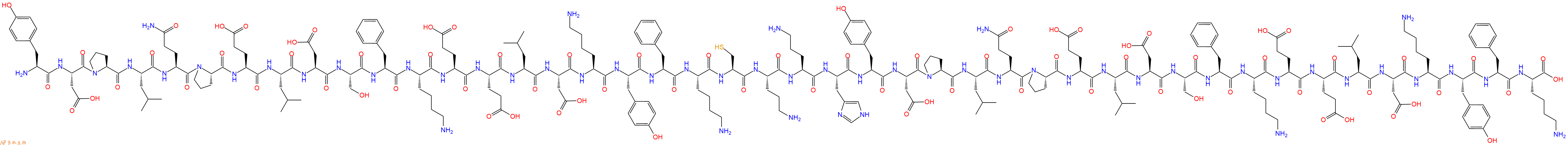 专肽生物产品H2N-Tyr-Asp-Pro-Leu-Gln-Pro-Glu-Leu-Asp-Ser-Phe-Lys-Glu-Glu-Leu-Asp-Lys-Tyr-Phe-Lys-Cys-Orn-Orn-His-Tyr-Asp-Pro-Leu-Gln-Pro-Glu-Leu-Asp-Ser-Phe-Lys-Glu-Glu-Leu-Asp-Lys-Tyr-Phe-Lys-COOH