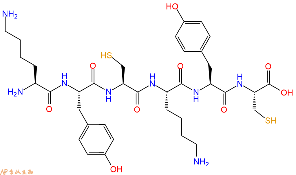 专肽生物产品H2N-Lys-Tyr-Cys-Lys-Tyr-Cys-COOH