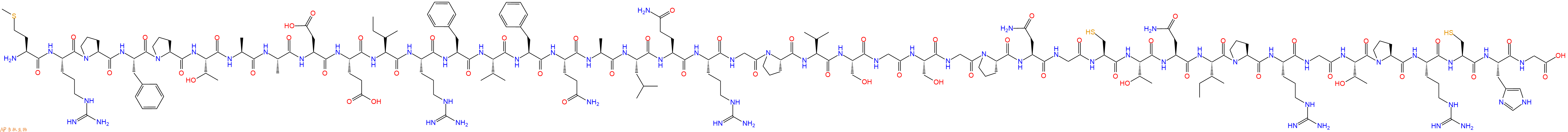 专肽生物产品H2N-Met-Arg-Pro-Phe-Pro-Thr-Ala-Ala-Asp-Glu-Ile-Arg-Phe-Val-Phe-Gln-Ala-Leu-Gln-Arg-Gly-Pro-Val-Ser-Gly-Ser-Gly-Pro-Asn-Gly-Cys-Thr-Asn-Ile-Pro-Arg-Gly-Thr-Pro-Arg-Cys-His-Gly-COOH