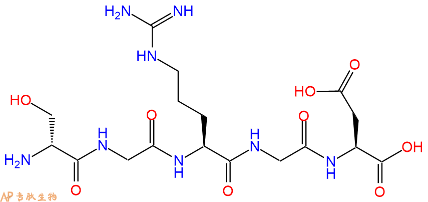 专肽生物产品H2N-DSer-Gly-Arg-Gly-Asp-COOH