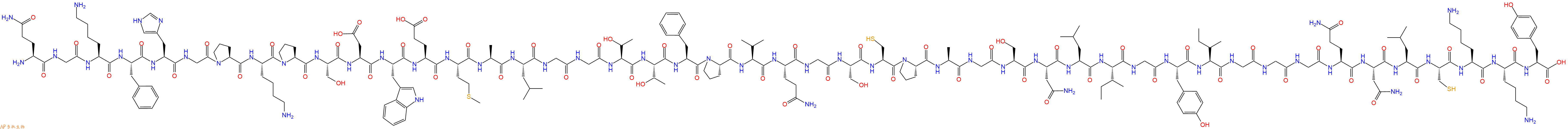 专肽生物产品H2N-Gln-Gly-Lys-Phe-His-Gly-Pro-Lys-Pro-Ser-Asp-Trp-Glu-Met-Ala-Leu-Gly-Gly-Thr-Thr-Phe-Pro-Val-Gln-Gly-Ser-Cys-Pro-Ala-Gly-Ser-Asn-Leu-Ile-Gly-Tyr-Ile-Gly-Gly-Gly-Gln-Asn-Leu-Cys-Lys-Lys-Tyr-COOH