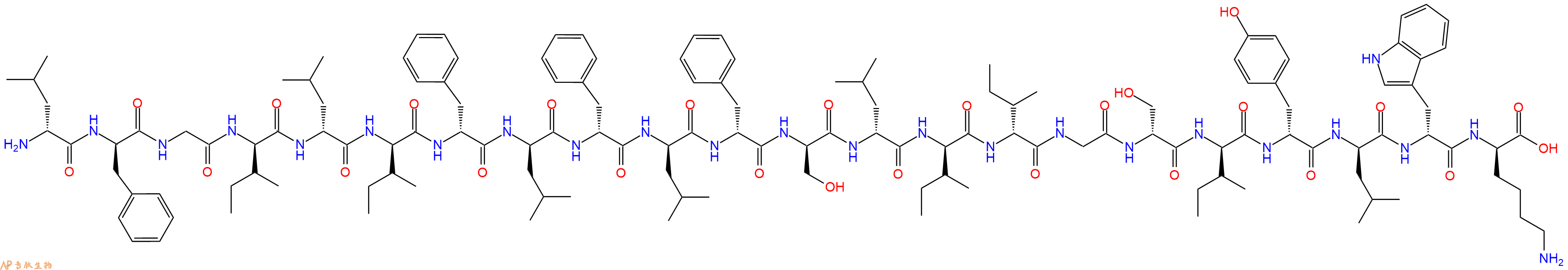专肽生物产品H2N-DLeu-DPhe-Gly-DIle-DLeu-DIle-DPhe-DLeu-DPhe-DLeu-DPhe-DSer-DLeu-DIle-DIle-Gly-DSer-DIle-DTyr-DLeu-DTrp-DLys-COOH