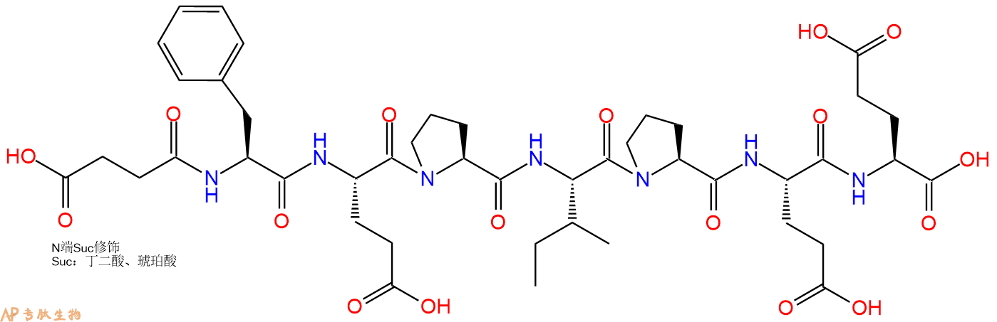 专肽生物产品Suc-Phe-Glu-Pro-Ile-Pro-Glu-Glu-COOH