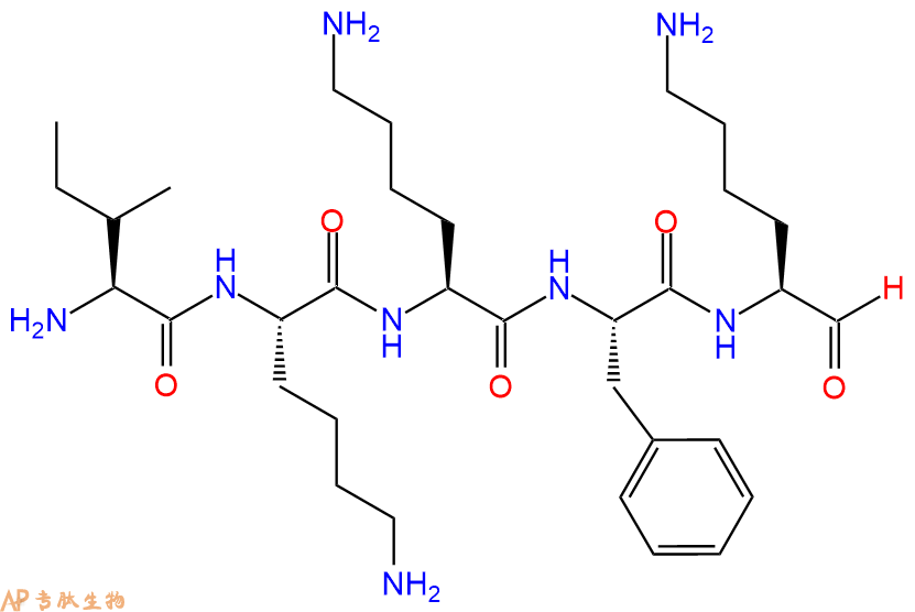 专肽生物产品H2N-Ile-Lys-Lys-Phe-Lys-CHO