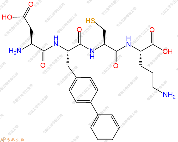 专肽生物产品H2N-Asp-Bip-Cys-Orn-COOH