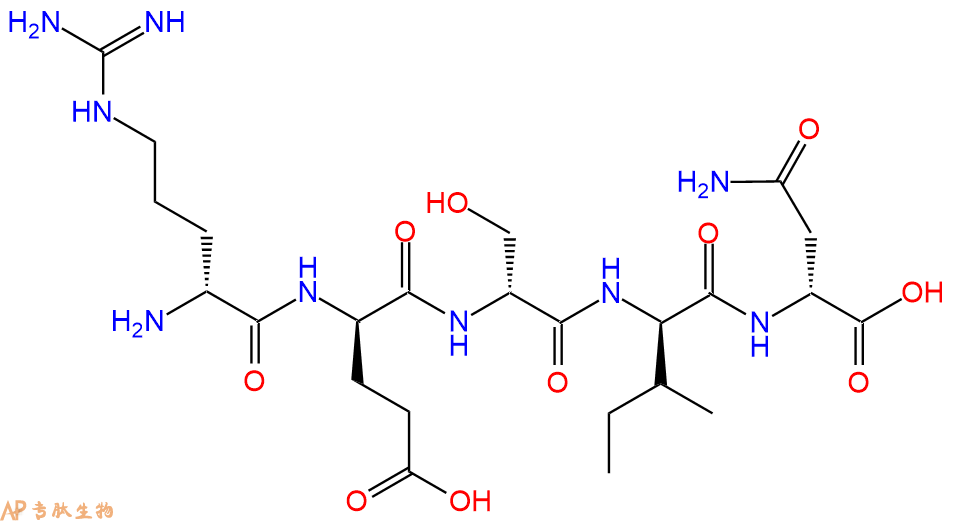 专肽生物产品H2N-DArg-DGlu-DSer-DIle-DAsn-COOH
