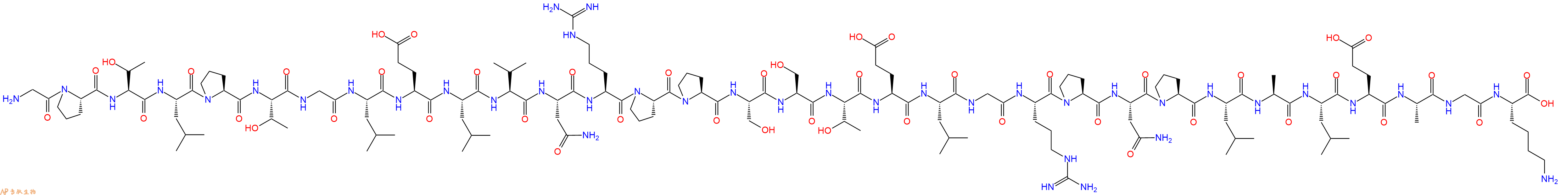 专肽生物产品H2N-Gly-Pro-Thr-Leu-Pro-Thr-Gly-Leu-Glu-Leu-Val-Asn-Arg-Pro-Pro-Ser-Ser-Thr-Glu-Leu-Gly-Arg-Pro-Asn-Pro-Leu-Ala-Leu-Glu-Ala-Gly-Lys-COOH