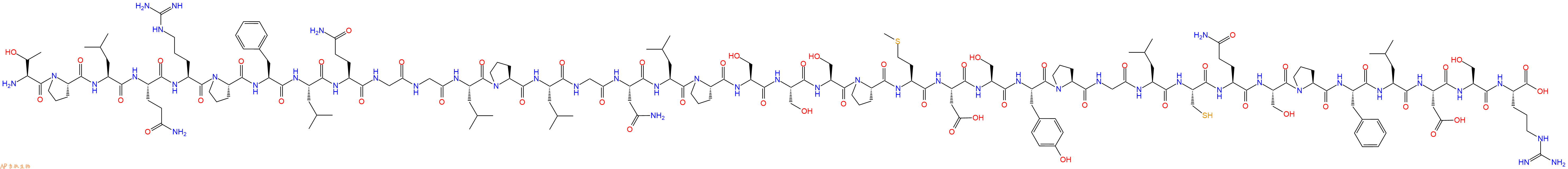 专肽生物产品H2N-Thr-Pro-Leu-Gln-Arg-Pro-Phe-Leu-Gln-Gly-Gly-Leu-Pro-Leu-Gly-Asn-Leu-Pro-Ser-Ser-Ser-Pro-Met-Asp-Ser-Tyr-Pro-Gly-Leu-Cys-Gln-Ser-Pro-Phe-Leu-Asp-Ser-Arg-COOH