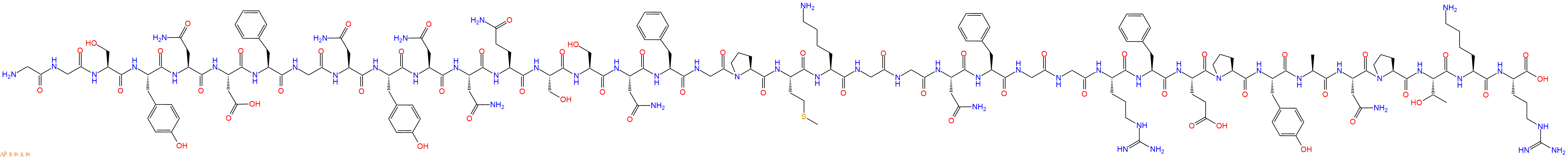 专肽生物产品H2N-Gly-Gly-Ser-Tyr-Asn-Asp-Phe-Gly-Asn-Tyr-Asn-Asn-Gln-Ser-Ser-Asn-Phe-Gly-Pro-Met-Lys-Gly-Gly-Asn-Phe-Gly-Gly-Arg-Phe-Glu-Pro-Tyr-Ala-Asn-Pro-Thr-Lys-Arg-COOH