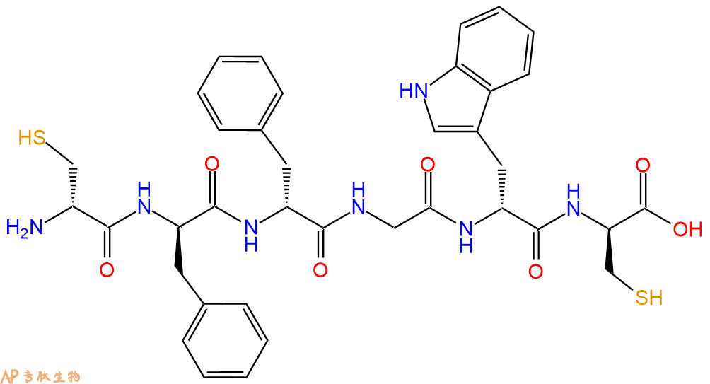专肽生物产品H2N-DCys-DPhe-DPhe-Gly-DTrp-DCys-COOH
