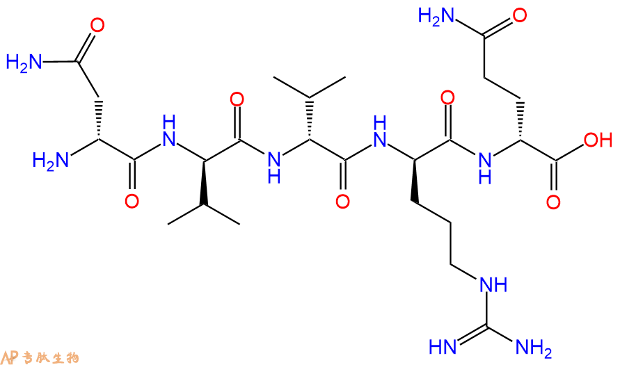 专肽生物产品H2N-DAsn-DVal-DVal-DArg-DGln-COOH